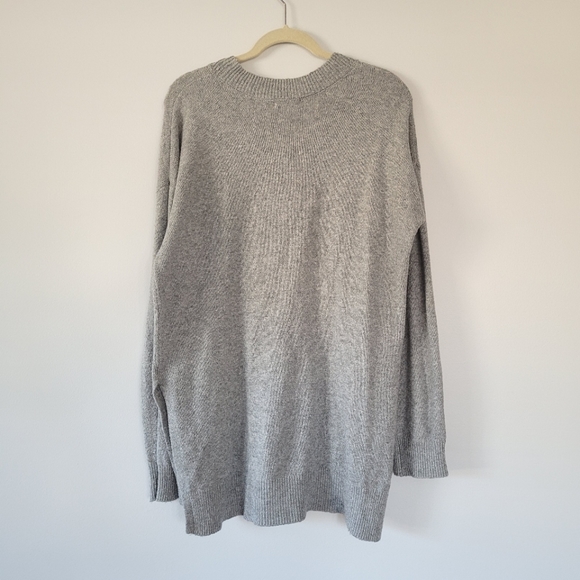 ABOUND Grey Crew Neck Long High Low Sweater - Picture 2 of 14